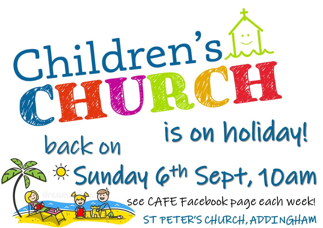 Childrens Church summer holiday 2026